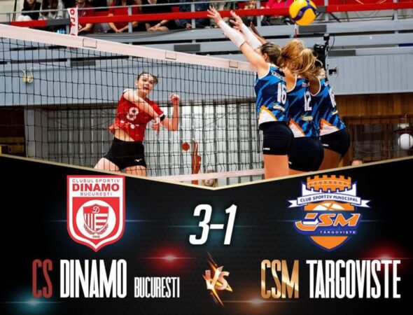 CSM Târgoviște a suferit o înfrângere în fața celor de la CS Dinamo București Echipa de volei CSM Târgoviște a avut o confruntare dificilă cu CS Dinamo București, în deplasare, în cadrul unui meci intens care a ținut spectatorii cu sufletul la gură.
