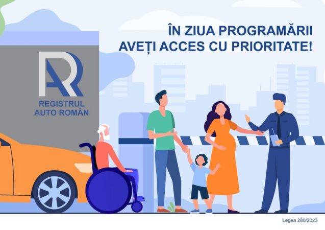 Prioritate la RAR pentru femeile însărcinate, părinții cu copii mici și persoanele cu dizabilități Începând cu aplicarea noii Legi 280/2023, reprezentanțele Registrului Auto Român (RAR) au implementat măsuri speciale pentru a asigura accesul rapid