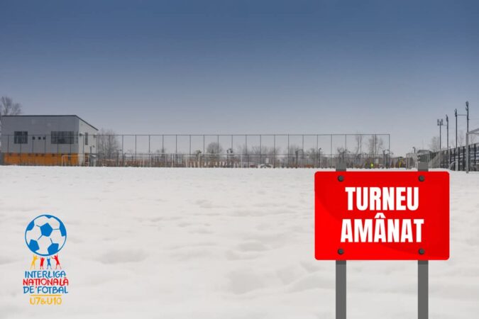 Turneul de INTERLIGĂ a fost mânat din cauza condițiilor meteorologice nefavorabile Un anunț important pentru toți iubitorii fotbalului dâmbovițean și participanții la competițiile programate: din cauza prognozei meteo nefavorabile, turneul de INTERLIGĂ