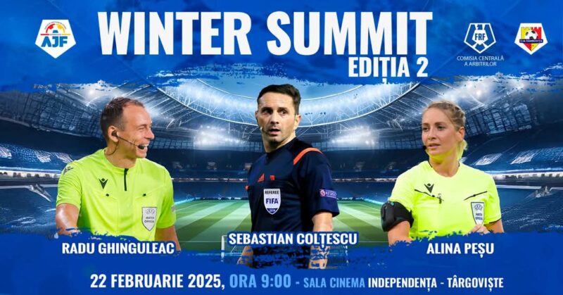 După succesul răsunător al primei ediții, Winter Summit – seminarul de iarnă din fotbalul dâmbovițean – se întoarce pe 22 februarie