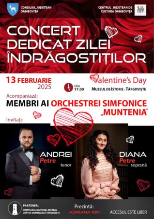 Concert de Ziua Îndrăgostiților la Muzeul de Istorie Muzeul de Istorie din Târgoviște va deveni, pe 13 februarie 2025, locul în care iubirea este sărbătorită prin sunete deosebite!