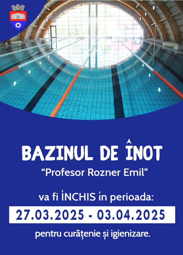 Începând de ieri, 27 martie 2025, bazinul de înot din Titu va fi închis pentru lucrări de curățenie și igienizare, parte a procesului de întreținere periodică al facilității. Această măsură va dura până pe 3 aprilie 2025, timp în care autoritățile vor asigura condiții optime de siguranță și igienă pentru utilizatori.