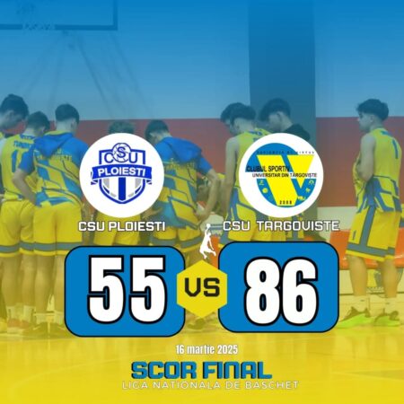 CSU Târgoviște a obținut o victorie impresionantă în fața CSU Ploiești Echipa de baschet masculin CSU Târgoviște a reușit să câștige într-un mod autoritar partida contra celor de la CSU Ploiești, cu un scor categoric de 86-55