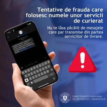 Atenție! Fraude online în numele firmelor de curierat! Infractorii cibernetici sunt din nou activi, iar acum folosesc mesaje false pentru a păcăli oamenii. Aceștia trimit SMS-uri care imită notificările de livrare ale serviciilor de curierat, cerând plata unei „taxe” pentru un colet fictiv