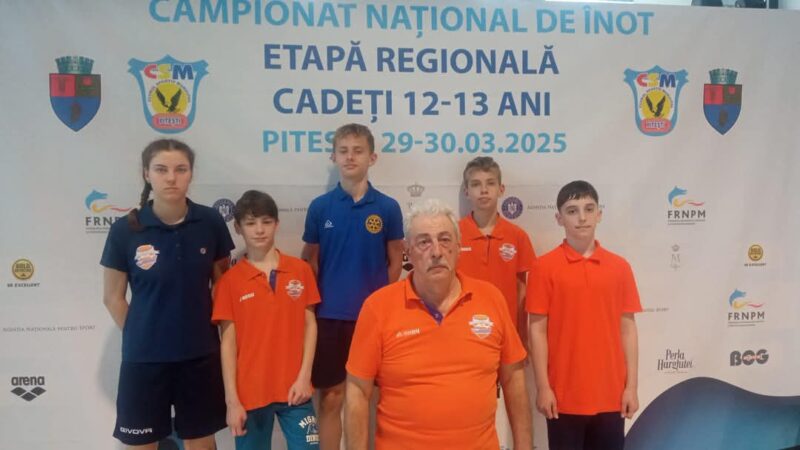 Înotătorii de la CSM Târgoviște au obținut rezultate excelente la etapa regională de la Pitești În perioada 29-30 martie, înotătorii de la CSM Târgoviște au înregistrat performanțe remarcabile la etapa regională destinată cadeților de 12-13 ani, desfășurată la Pitești. CSM Târgoviște a fost reprezentat de șase sportivi talentați, care au concurat în diverse probe eliminatorii.