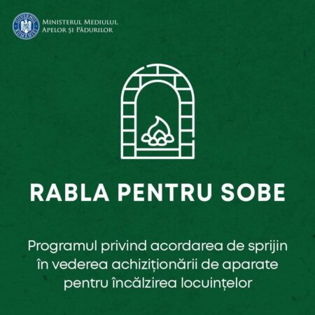Programul „Rabla pentru sobe” va demara în luna aprilie 2025 Programul „Rabla pentru sobe” va demara în luna aprilie 2025, cu scopul de a sprijini locuitorii din zonele montane ale României să își înlocuiască sobe vechi cu modele