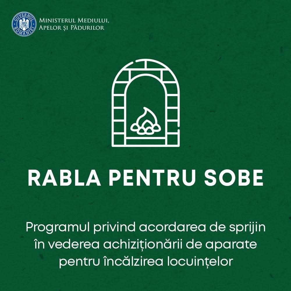 Programul „Rabla pentru sobe” va demara în luna aprilie 2025, cu scopul de a sprijini locuitorii din zonele montane ale României să își înlocuiască sobe vechi cu modele