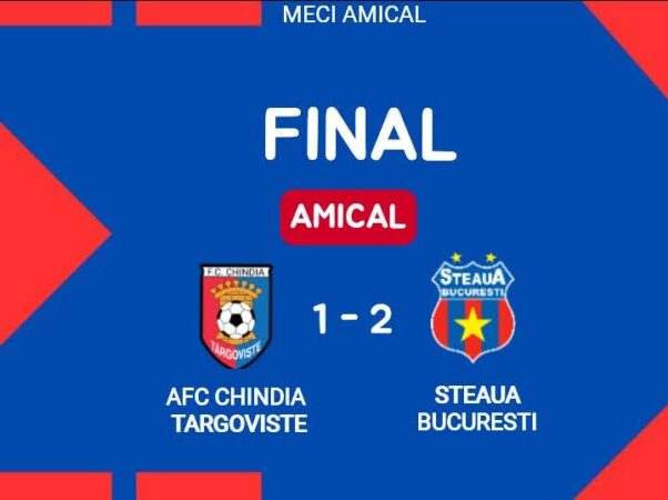 Steaua București a învins Chindia Târgoviște cu 2-1 într-un meci amical pe stadionul Eugen Popescu Steaua București a reușit să obțină o victorie într-un meci amical disputat împotriva celor de la Chindia Târgoviște, scor final 2-1, pe stadionul Eugen Popescu