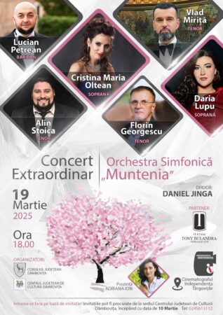 Un concert magic de Primăvară la Cinematograful „Independența” din Târgoviște Pe 19 martie 2025, la Cinematograful „Independența” din Târgoviște, Centrul Județean de Cultură Dâmbovița te invită la un Concert Extraordinar de muzică clasică