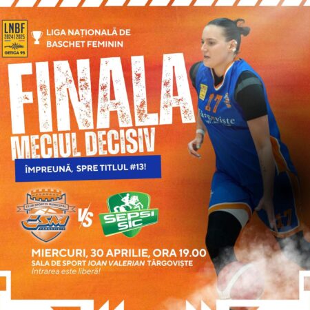Târgoviște trăiește pentru baschet: CSM Târgoviște joacă meciul decisiv al Finalei Ligii Naționale Târgoviște trăiește pentru baschet: CSM Târgoviște joacă meciul decisiv al Finalei Ligii Naționale