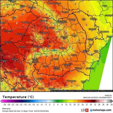 Valul de praf saharian a adus și valul de căldură intensă care a lovit toată țara Toate zonele din țară sunt sub impactul unui fenomen meteo rar: un val de praf saharian și căldură neobișnuită. Începând de miercuri și joi, temperaturile depășesc 30°C în vestul țării, iar în alte zone vor atinge valori semnificative, mai ales în regiunile sudice și centrale.