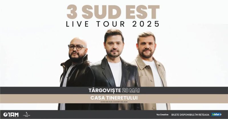 3 Sud Est aduce emoție și nostalgie la Târgoviște : Concert special astăzi, 28 mai, la Casa Sindicatelor 3 Sud Est aduce emoție și nostalgie la Târgoviște : Concert special astăzi, 28 mai, la Casa Sindicatelor