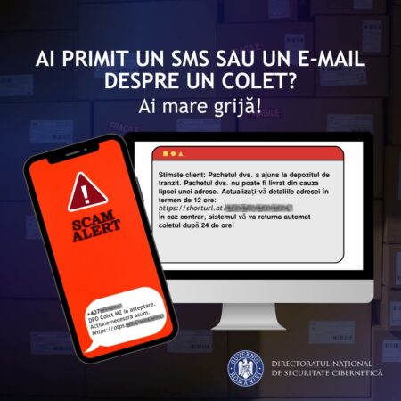 Atenție la escrocheriile prin SMS sau e-mail despre colete! Atenție la escrocheriile prin SMS sau e-mail despre colete!