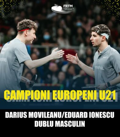 Aur european cu suflet târgoviștean: Darius Movileanu și Eduard Ionescu, campioni U21 la dublu masculin în Bratislava Aur european cu suflet târgoviștean: Darius Movileanu și Eduard Ionescu, campioni U21 la dublu masculin în Bratislava
