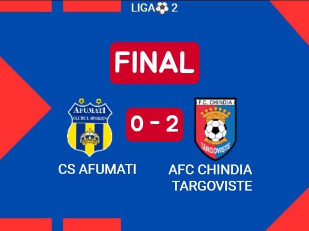 Chindia Târgoviște a reușit să obțină o victorie importantă în deplasare, scor 2-0, pe terenul celor de la CS Afumați, într-un meci cu mare miză în lupta pentru menținerea în Liga 2. Echipa dâmbovițeană a controlat partida de la un capăt la altul, demonstrând atât apărare solidă, cât și un atac eficient.