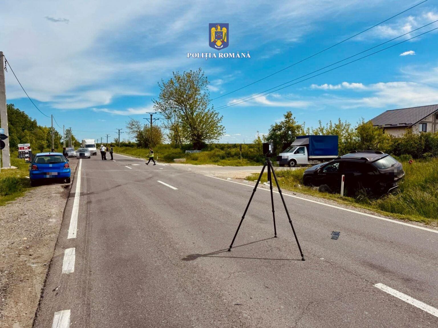 Coliziune cu impact violent pe DN 72A Târgoviște-Voinești 