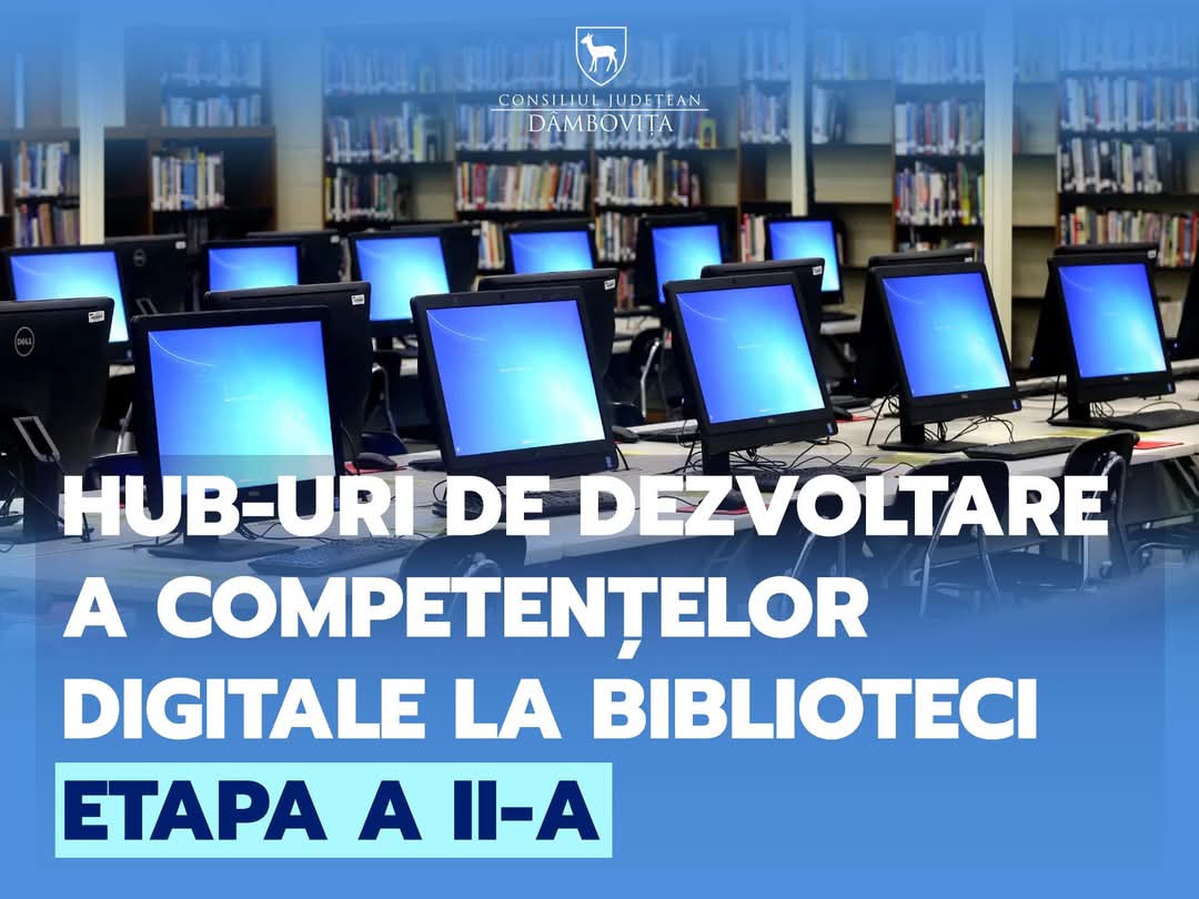 Digitalizare la raft: CJ Dâmbovița modernizează bibliotecile