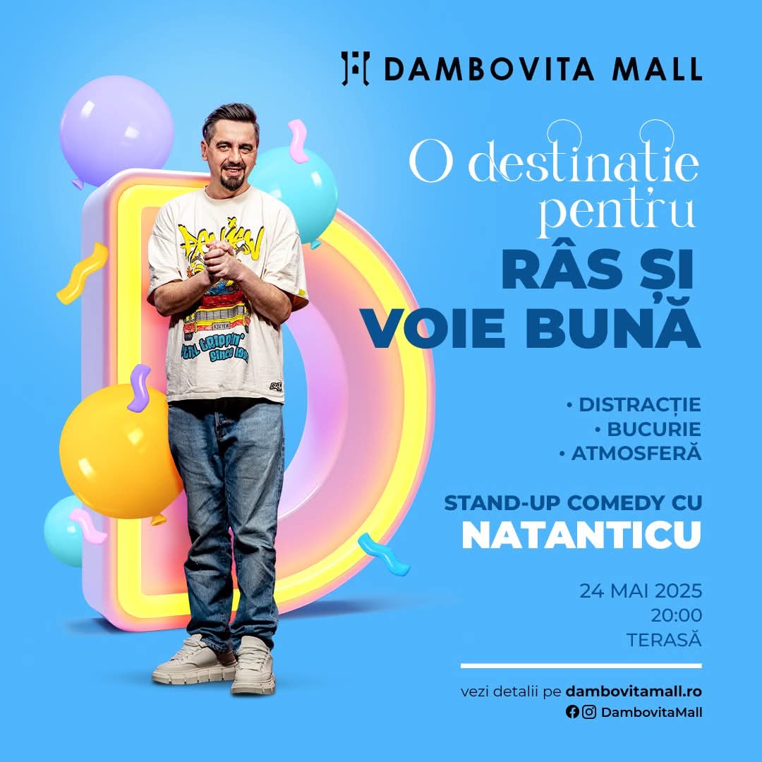 Natanticu aduce stand-up-ul la Târgoviște: Râsete garantate pe 24 mai