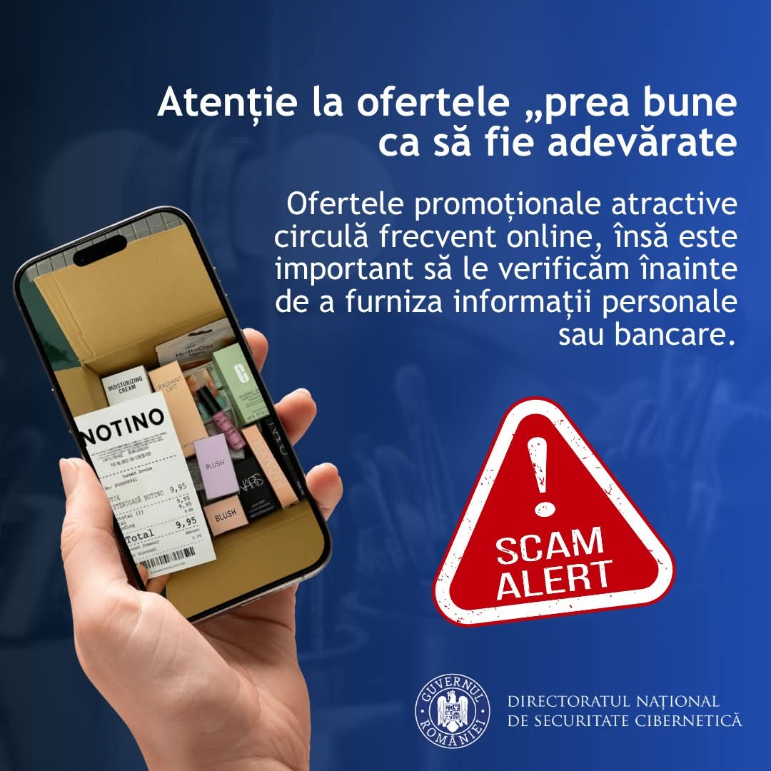 Atenție! Tentativă de fraudă online folosind identitatea Notino