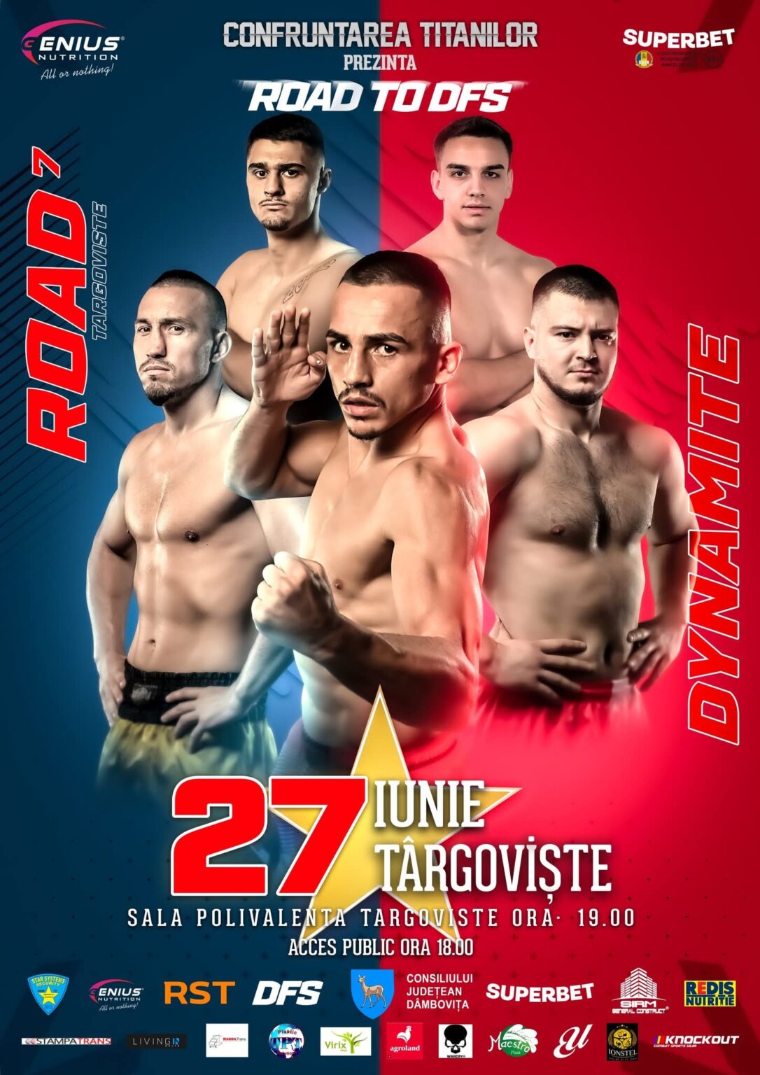 Spectacol total la Târgoviște: Confruntarea Titanilor – Road to Dynamite aduce luptători din 4 țări în ringul de la Sala Polivalentă Spectacol total la Târgoviște:Confruntarea Titanilor – Road to Dynamite aduce luptători din 4 țări în ringul de la Sala Polivalentă