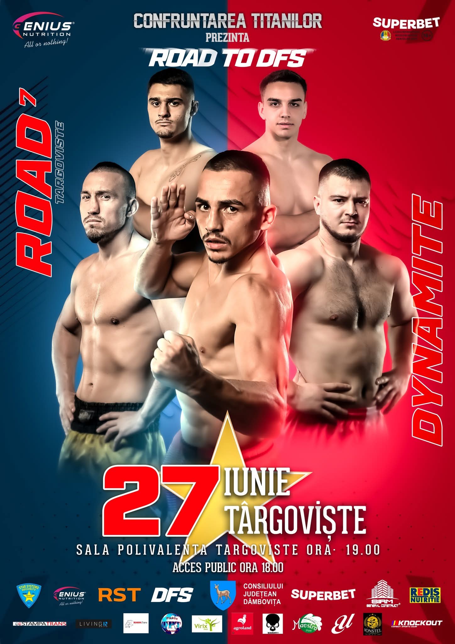 Spectacol total la Târgoviște:Confruntarea Titanilor – Road to Dynamite aduce luptători din 4 țări în ringul de la Sala Polivalentă