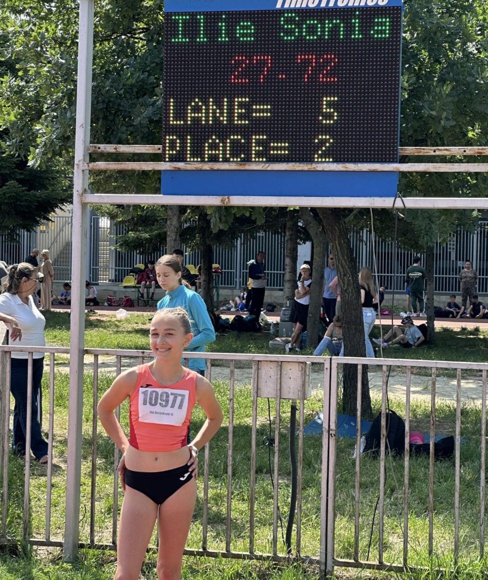 Dublă vicecampioană națională la U13, Sonia Ilie aduce mândrie atletismului din Dâmbovița