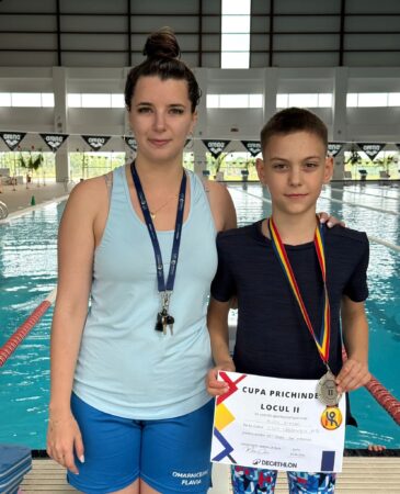 Înotătorii de la Târgoviște aduc medalii importante: Ștefan Alecu, vicecampion la Cupa Prichindel
