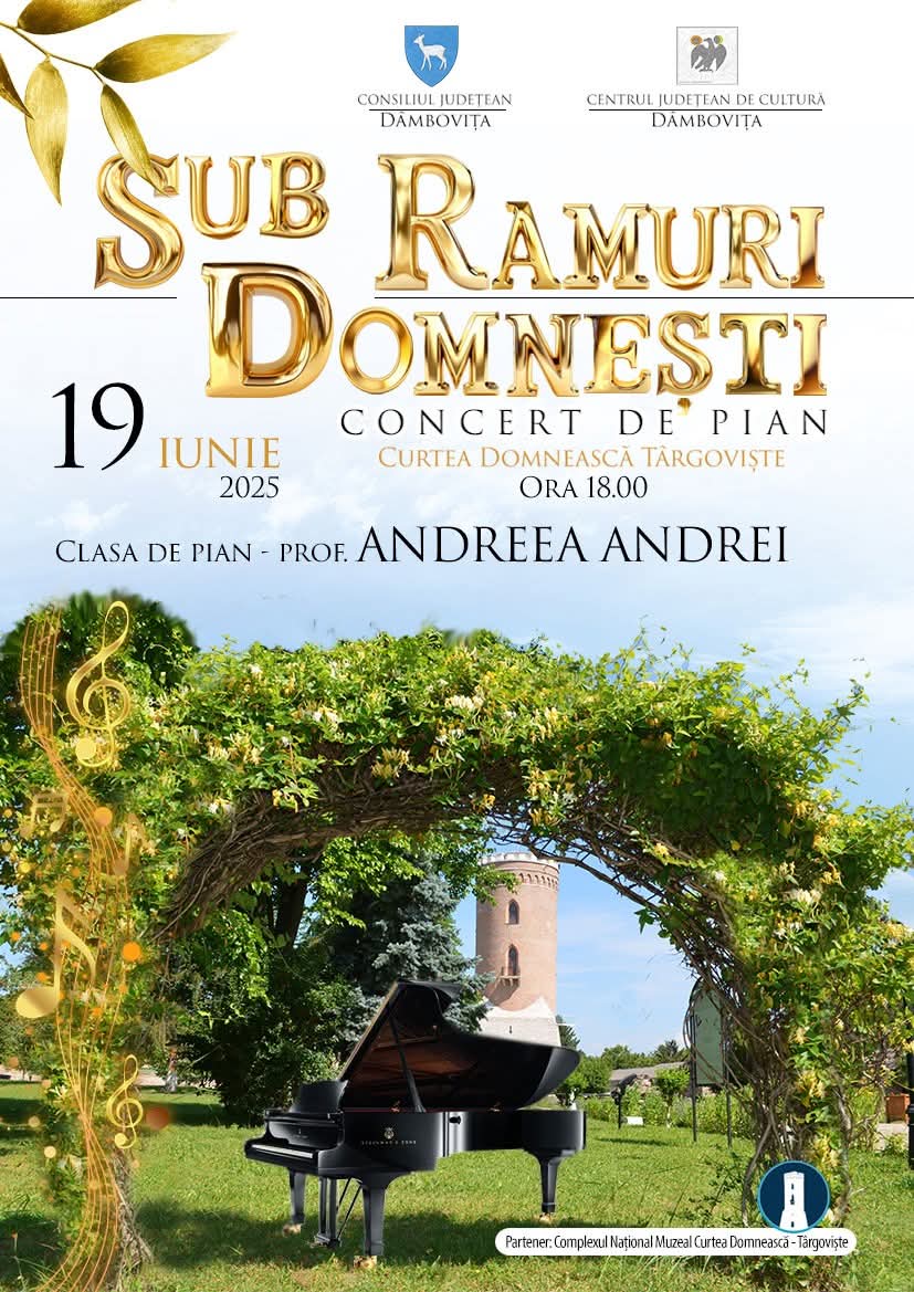 Magia pianului, sub cerul Târgoviștei – Concertul „Sub ramuri Domnești”