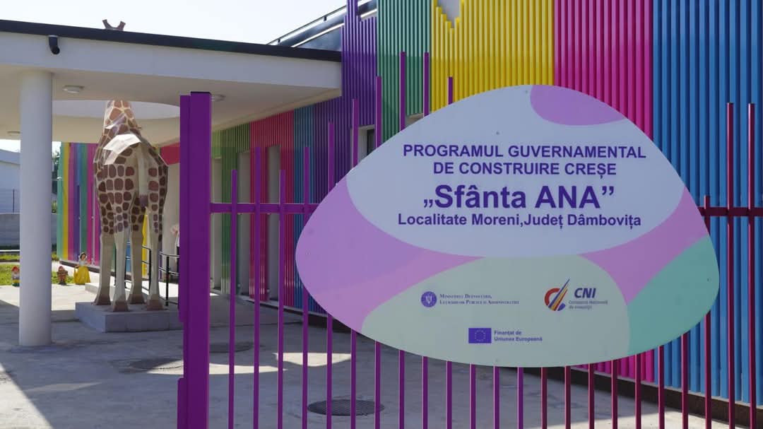 Noua creșă din Moreni, inaugurată de președintele CJ Dâmbovița, Corneliu Ștefan și ministrul Dezvoltării, Cseke Attila