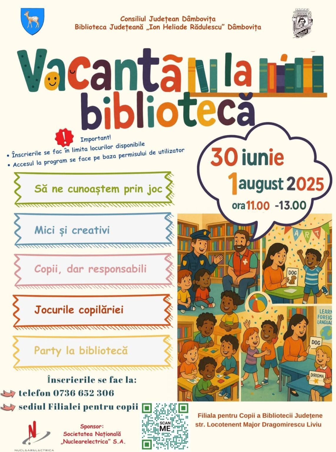 O vară de neuitat începe la Biblioteca Județeană Dâmbovița 