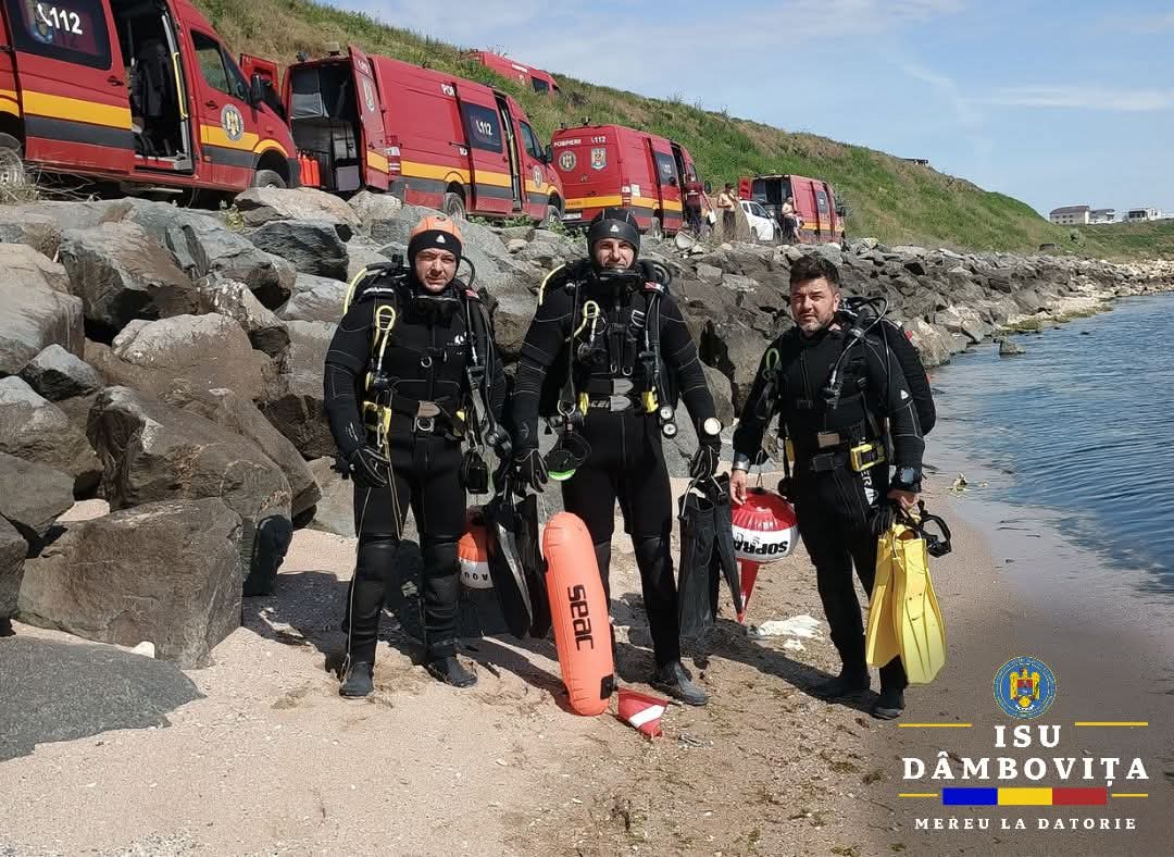 Scafandrii ISU Dâmbovița se antrenează intens la malul mării pentru intervenții rapide și eficiente