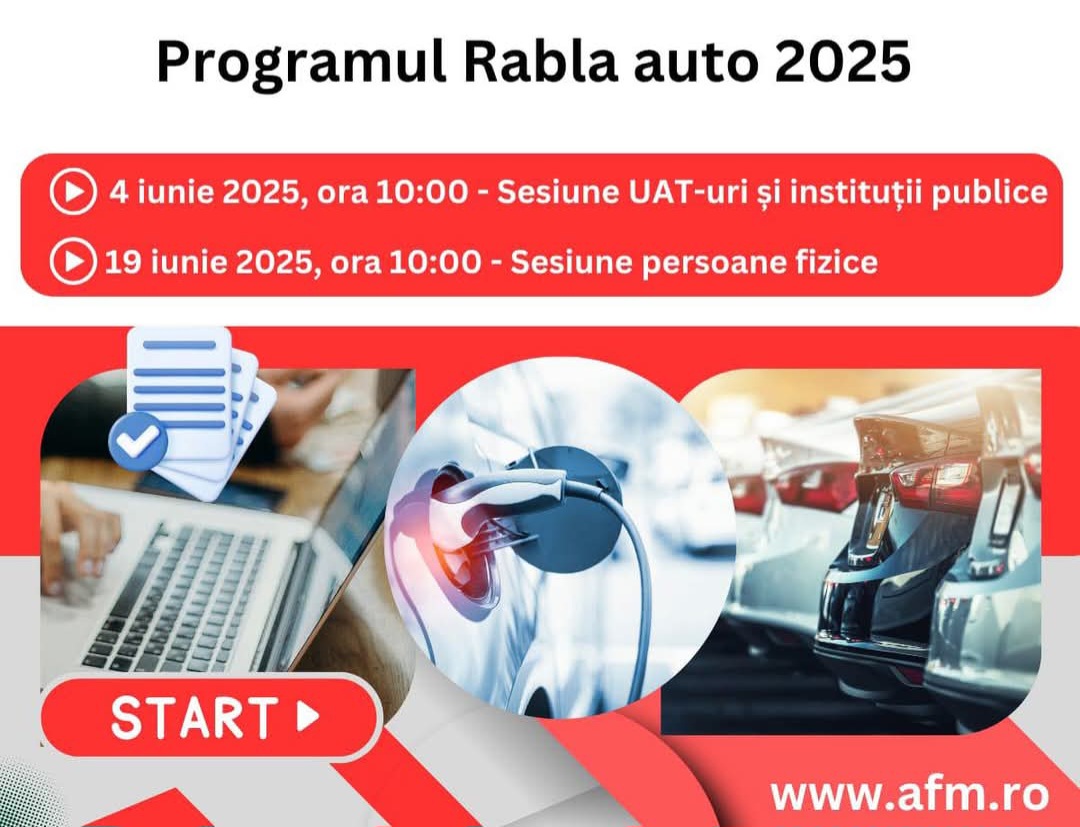 Verde pentru viitor: Primăriile și instituțiile publice pot accesa fonduri prin Programul Rabla Auto 2025, începând cu 4 iunie