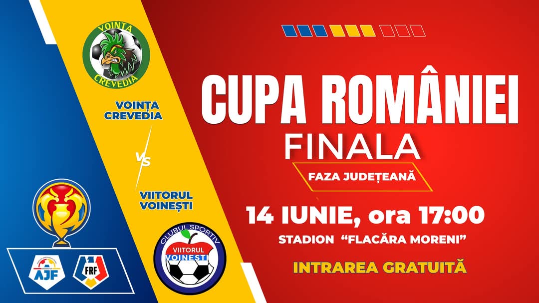 Finală de vis în Cupa României – Dâmbovița: Voința Crevedia-Viitorul Voinești