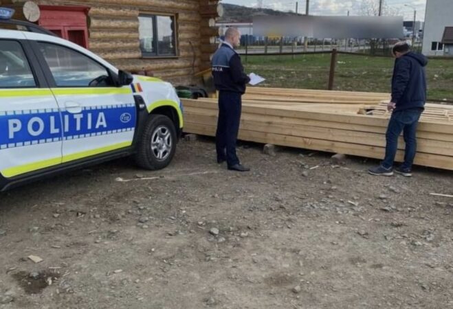 Zeci de metri cubi de lemn „fantomă”, descoperiți la o firmă din Gura Șuții