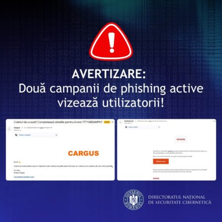 ALERTĂ CIBERNETICĂ: Două campanii de phishing periculoase, utilizatorii, vizați prin email și SMS