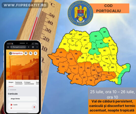 COD PORTOCALIU DE CANICULĂ: Un val de căldură sufocant lovește județul Dâmbovița în perioada 25-26 iulie COD PORTOCALIU DE CANICULĂ: Un val de căldură sufocant lovește județul Dâmbovița în perioada 25-26 iulie