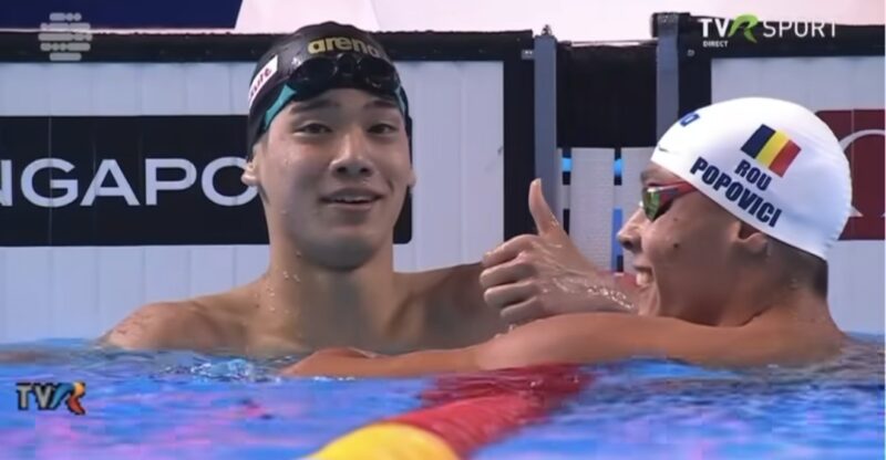  David Popovici s-a calificat în finala de 200 m liber la Campionatul Mondial de Natație din Singapore