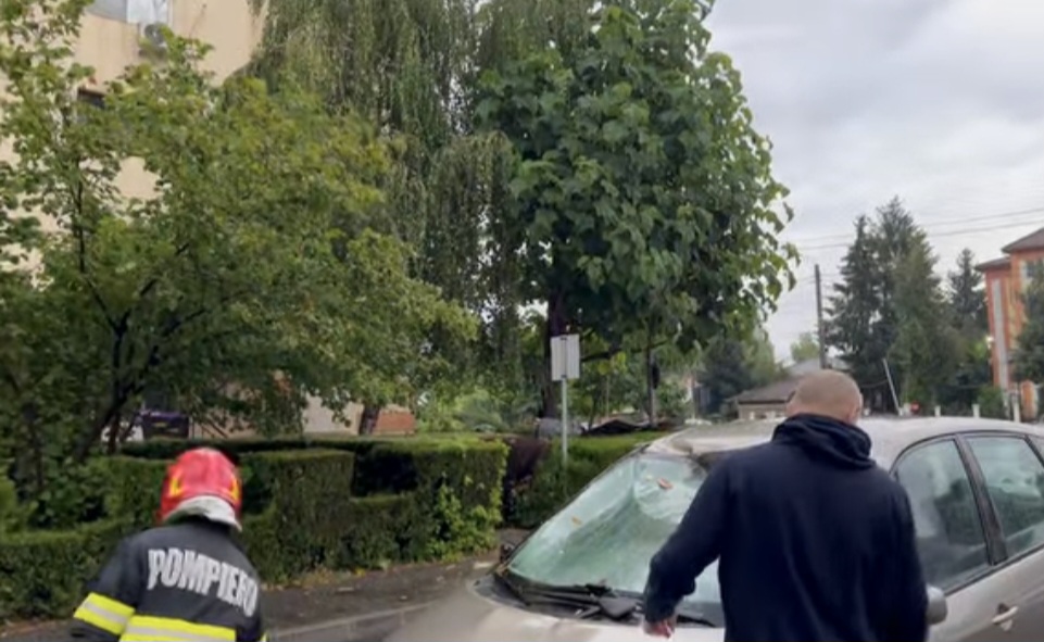 Furtună puternică în Târgoviște: Acoperișuri smulse și alertă de vijelie