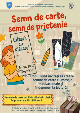 „Semn de carte, semn de prietenie”,  atelier creativ pentru copiii cu autism și sindrom Down la Biblioteca Județeană Dâmbovița