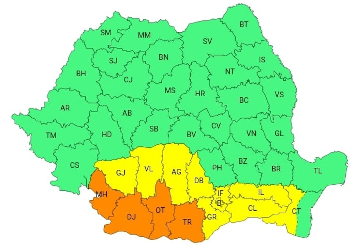 Și astăzi, caniculă și disconfort termic accentuat în județul Dâmbovița: Avertizare COD GALBEN emisă de ANM