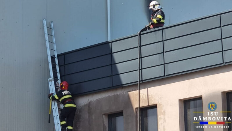 Alertă de grad zero: Incendiu la o hală industrială din Târgoviște,  pompierii au intervenit rapid