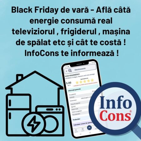Black Friday de vară: Află cât consumă real electronicele și electrocasnicele cu Aplicația InfoCons