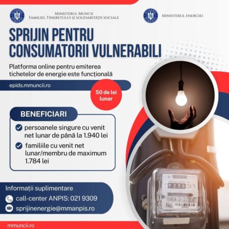 Platforma EPIDS, funcțională: Tichetele de energie pentru persoanele vulnerabile se pot solicita online
