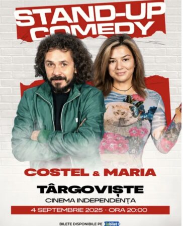 Târgoviște se pregătește de râs! Costel și Maria Popovici vin cu un show de stand-up