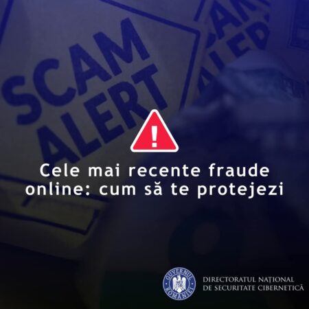 Alerta DNSC: noi fraude online vizează utilizatorii români – cum să te protejezi În ultimele zile, Direcția Națională pentru Securitate Cibernetică (DNSC) avertizează asupra unor campanii frauduloase care vizează utilizatorii online. Atacatorii profită de încrederea oamenilor în branduri cunoscute și folosesc metode tot mai sofisticate pentru a colecta date personale și financiare. Printre cele mai recente fraude se numără: Scam-ul „ghiozdanul Decathlon” și „aparatul de cafea Flanco” Utilizatorilor li se promite un cadou atractiv în schimbul completării unui formular publicat în comentarii. La prima vedere, oferta pare legitimă, însă datele furnizate ajung direct la atacatori. Site-ul clonă „epantofi.online” Aceasta este o clonă a unui magazin online real. Designul și identitatea vizuală imită site-ul original, dar controlul aparține atacatorilor, care urmăresc colectarea datelor de card și efectuarea de plăți frauduloase. Recomandări DNSC pentru protecția online Nu completa formulare cu date personale primite prin linkuri din comentarii sau rețele sociale. Verifică domeniul site-ului înainte de a introduce date de card sau de a face comenzi. Dacă o ofertă pare prea bună ca să fie adevărată, probabil este frauduloasă. Folosește un antivirus actualizat și activează autentificarea în doi pași (2FA). Raportează fraudele: sună la 1911 sau completează formularul de sesizare pe pnrisc.dnsc.ro. Verifică de două ori înainte de a da click și protejează-ți datele!
