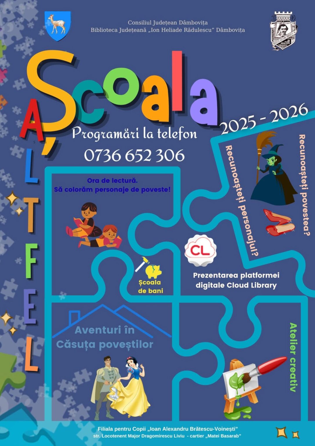 Biblioteca Județeană Dâmbovița pregătește activități speciale pentru programul „Școala Altfel”