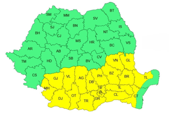 Județul Dâmbovița este  sub COD GALBEN DE CANICULĂ, maxime de până la 37°C