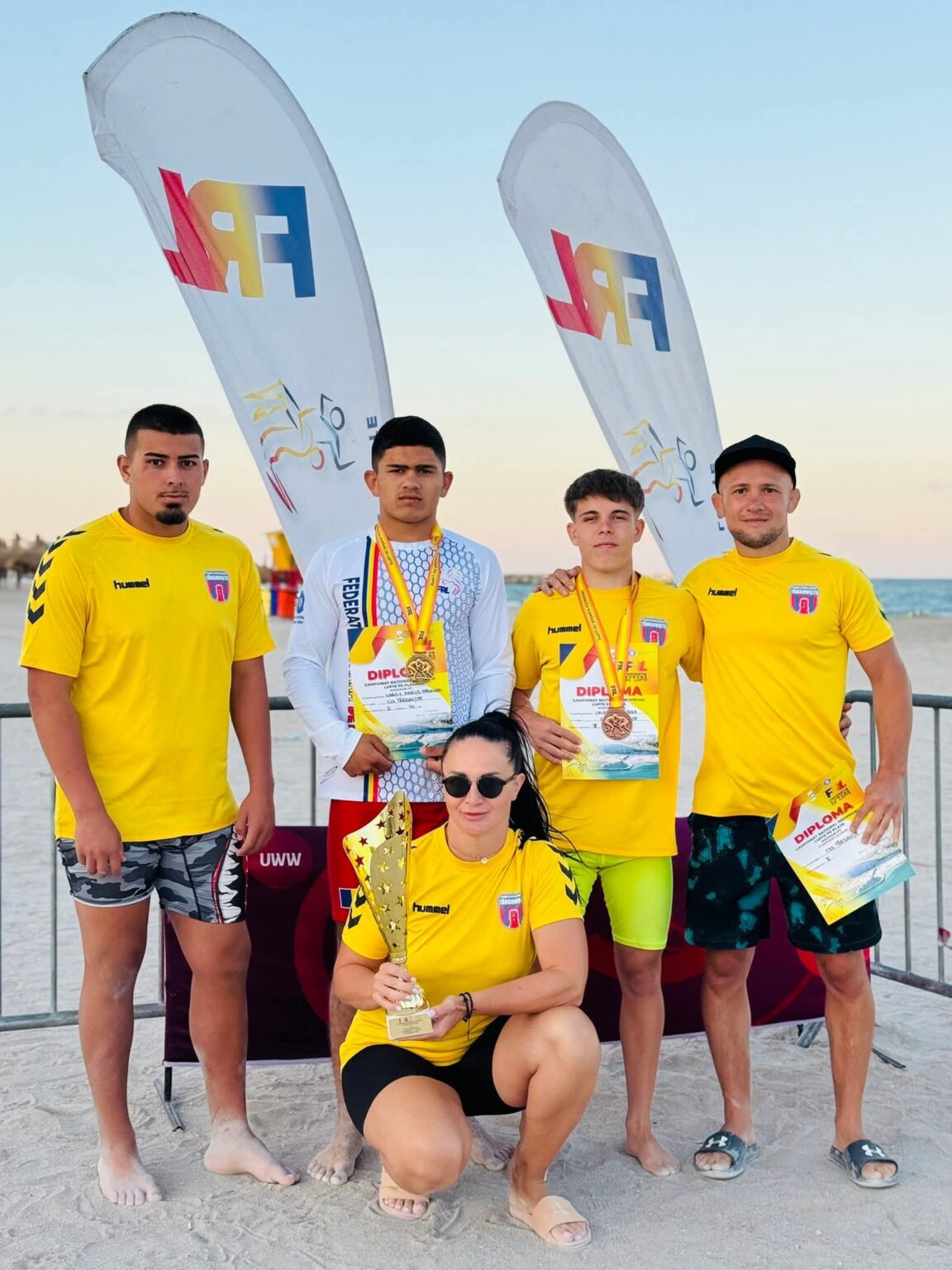 CSȘ Târgoviște, locul II la Campionatul Național de Lupte pe Plajă U17