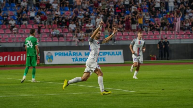 Chindia Târgoviște s-a impus din nou, 2–0 cu Dumbrăvița și trei victorii consecutive în Liga a 2-a