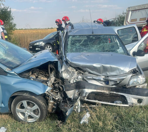 Coliziune pe DN1A la Crevedia, șapte  persoane rănite 